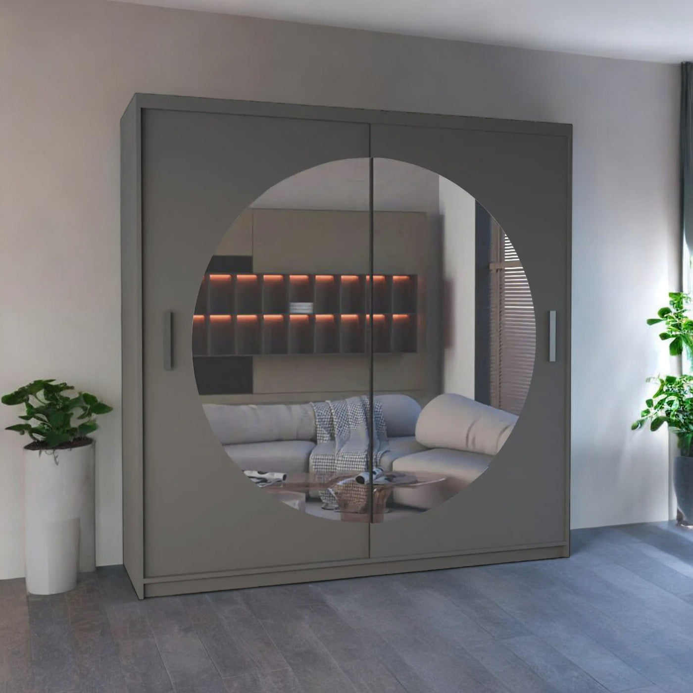 Ringo Sliding Wardrobe with Mirror | Luxury High-Capacity Storage UK