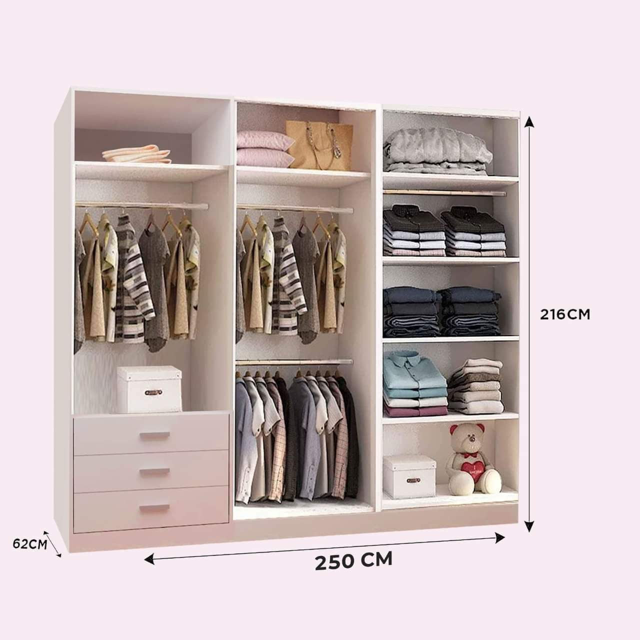 Royal High Gloss Sliding Wardrobe with Mirror- UK Storage Solution