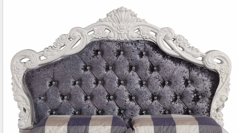 White Ottoman Storage Bed High Gloss MDF - Multi Colour Headboard Options