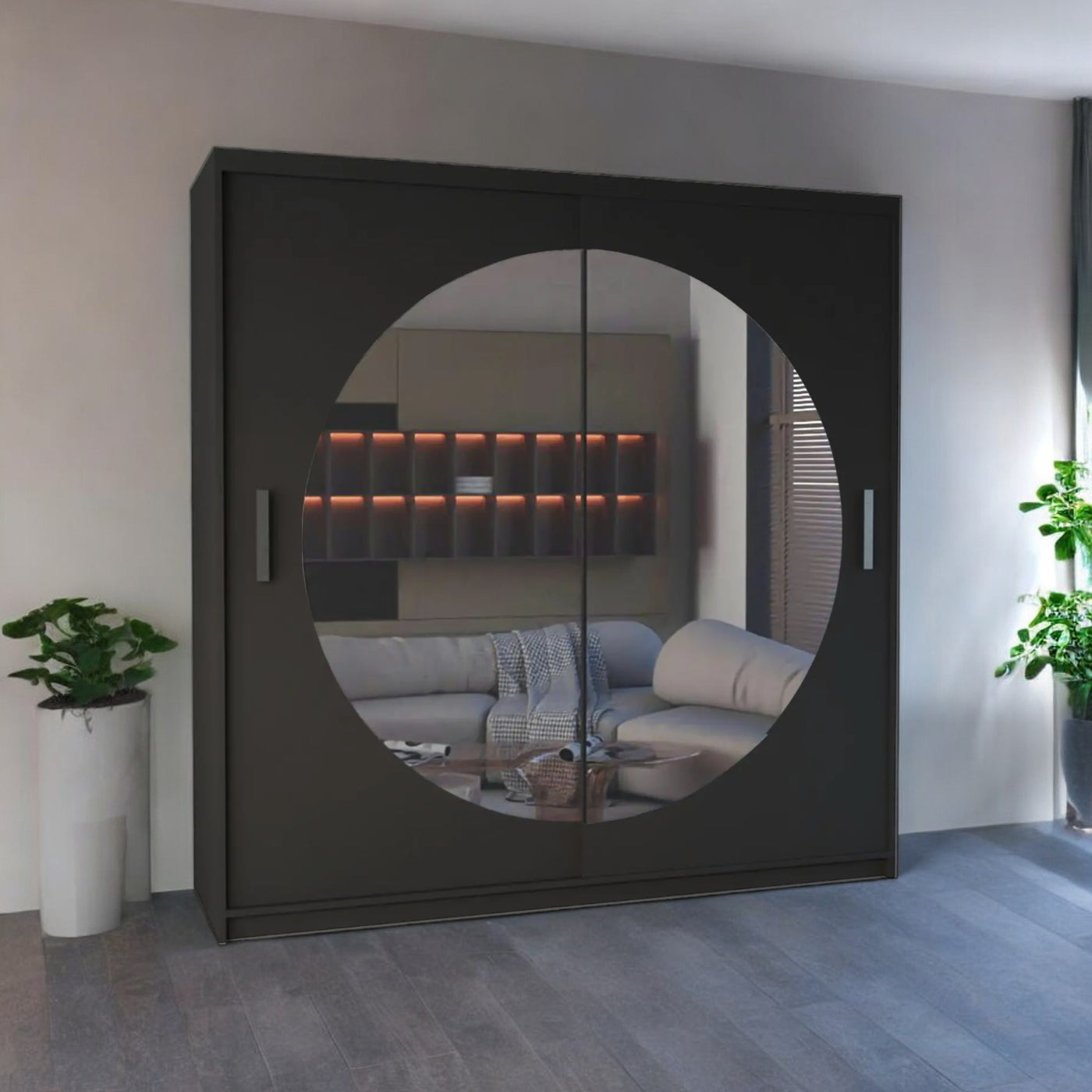 Ringo Sliding Wardrobe with Mirror | Luxury High-Capacity Storage UK