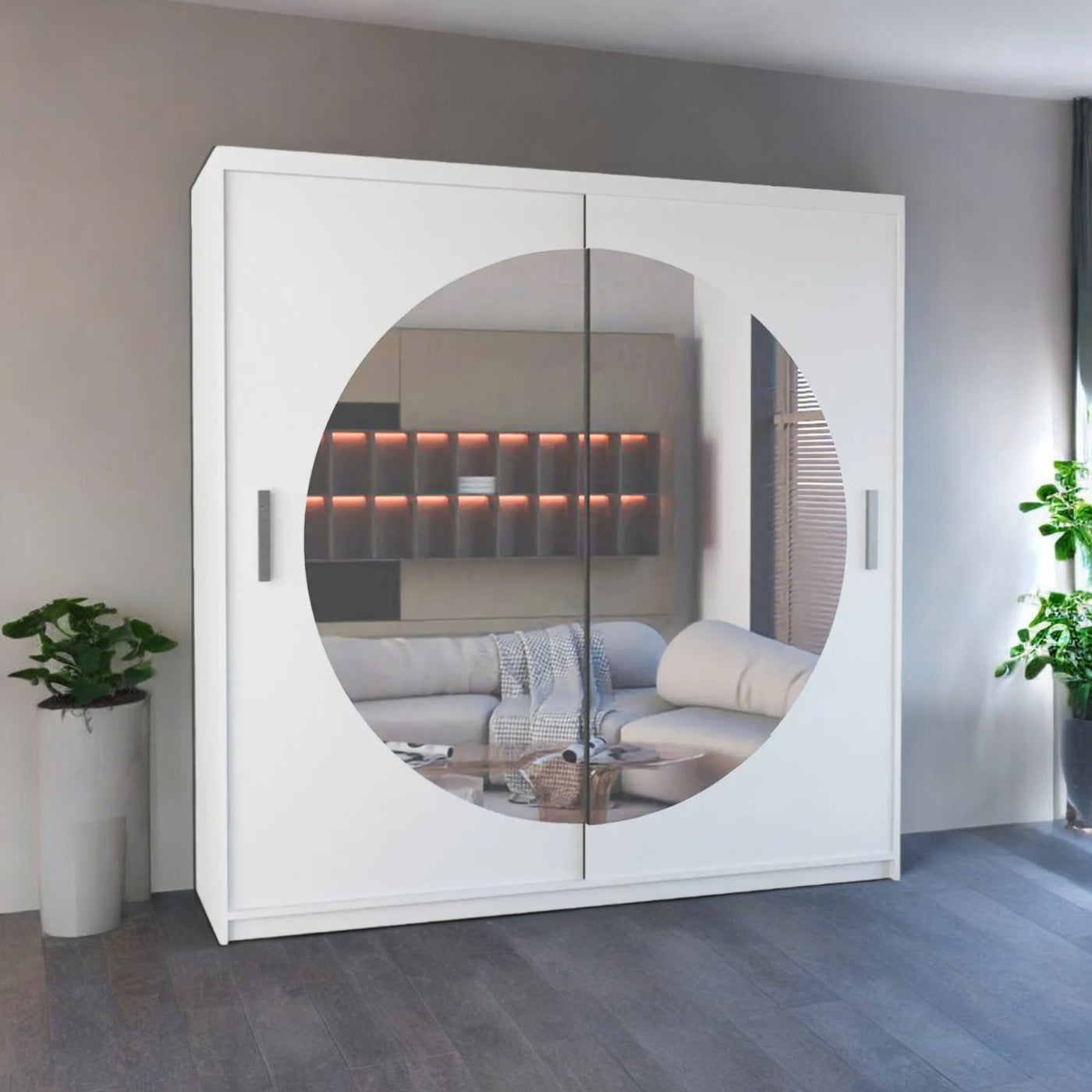 Ringo Sliding Wardrobe with Mirror | Luxury High-Capacity Storage UK
