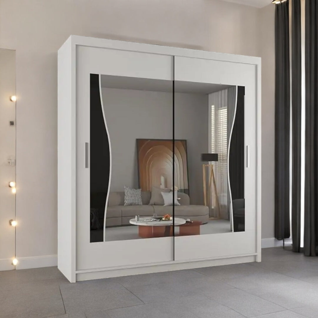 Batumi Sliding Wardrobe with Mirror - Ultimate Bedroom Storage UK