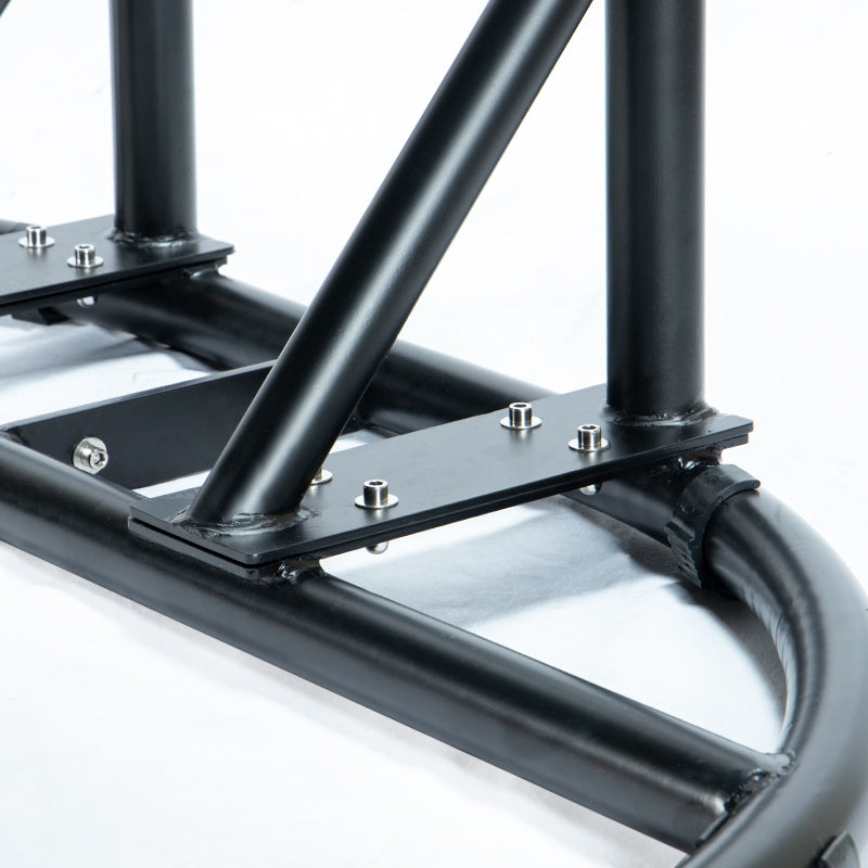 Black Double Folding Rattan Hanging Egg Chair - 2-Seater Garden Swing Seat