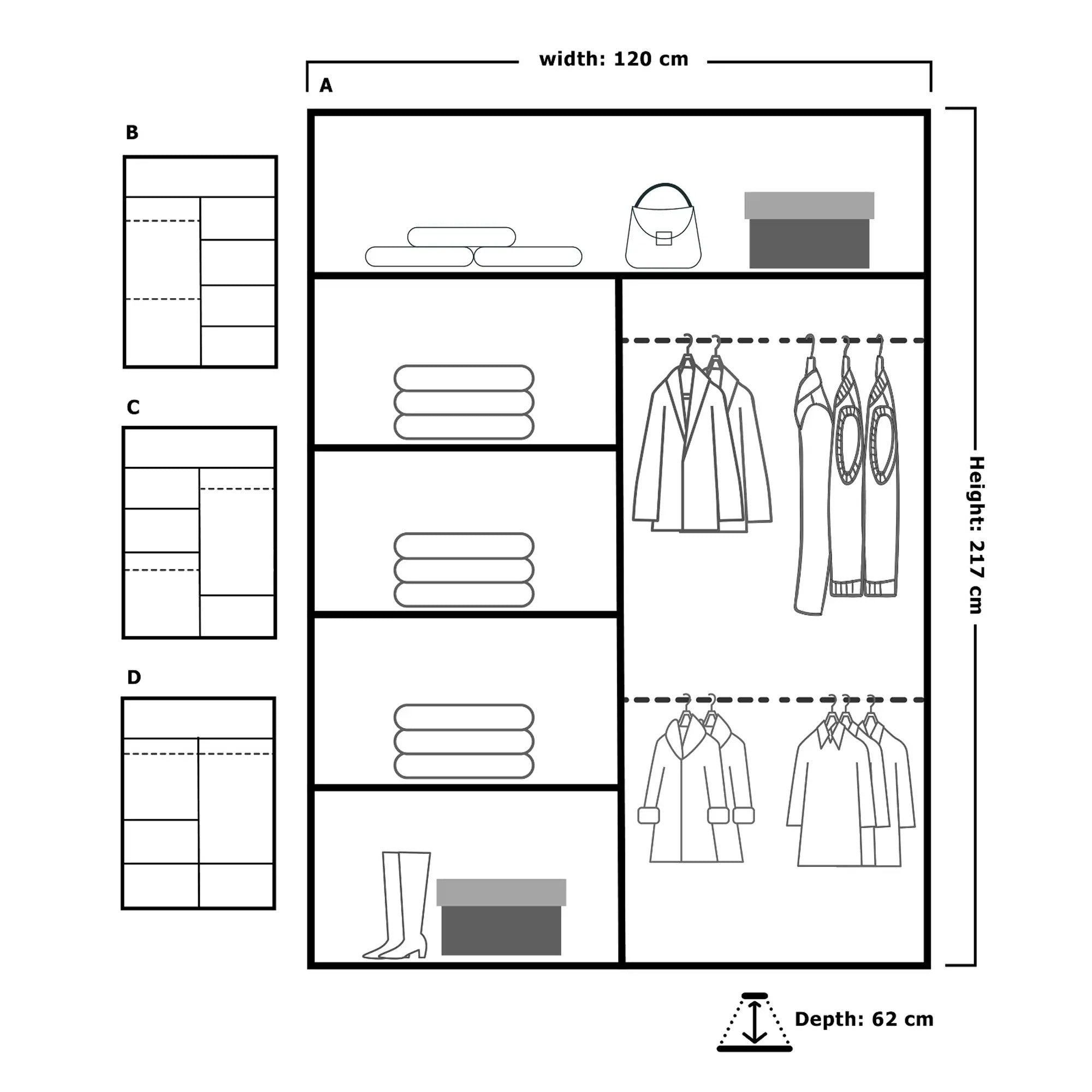 LISBON Mirrored Sliding Door Wardrobe – Modern Finish UK Storage